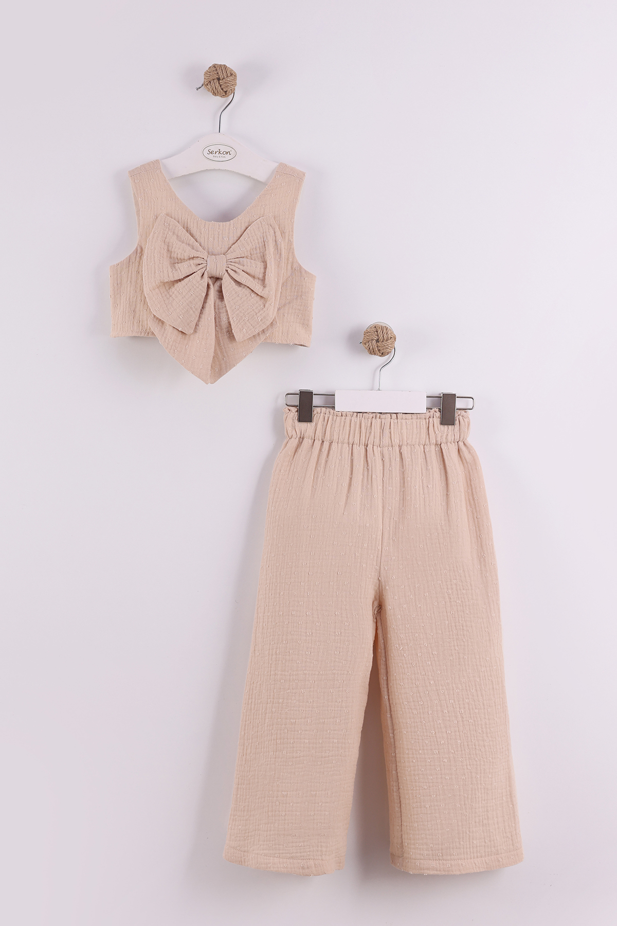KESME CROP TAKIM - Kahve