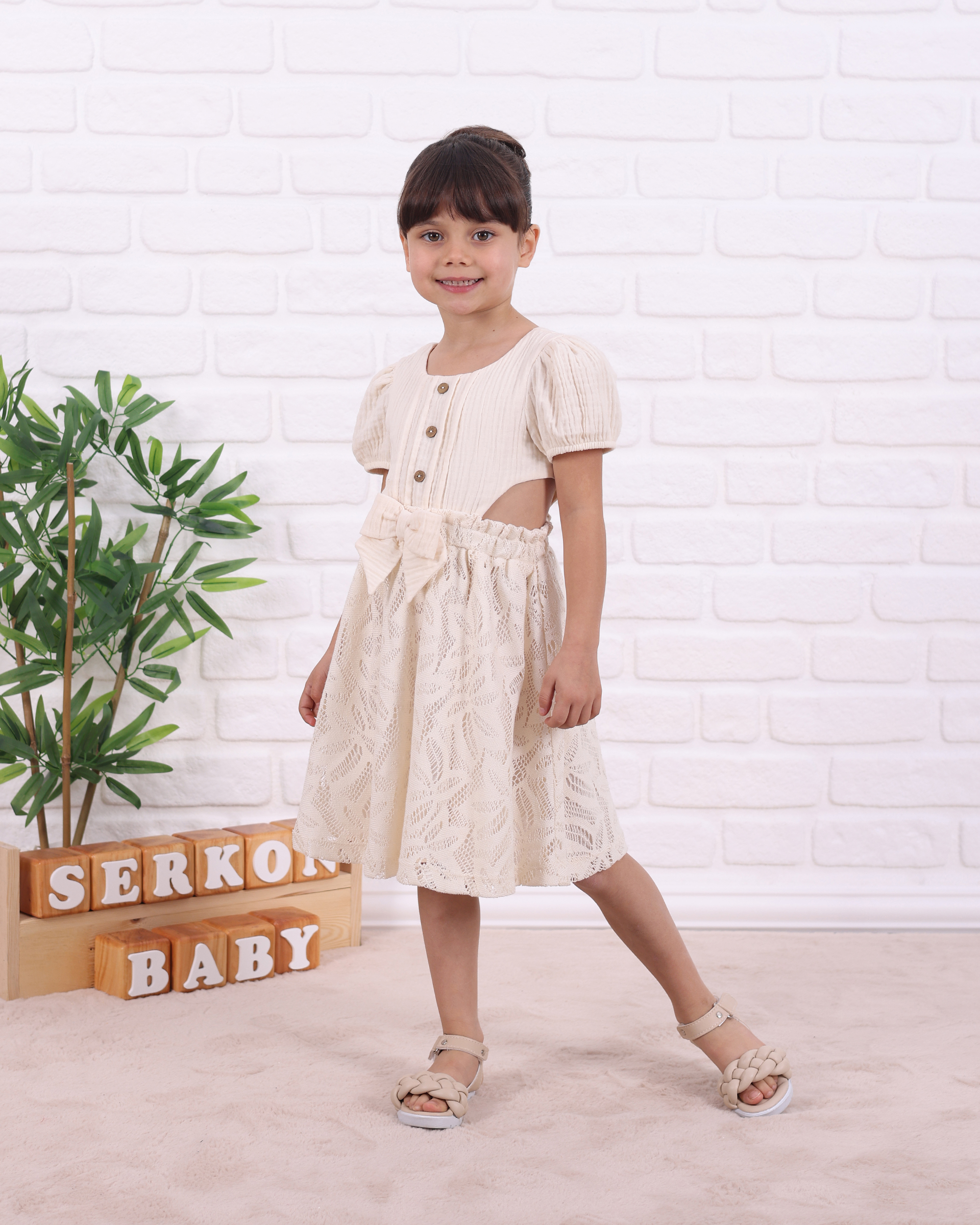 CROP DANTEL TAKIM - Bej