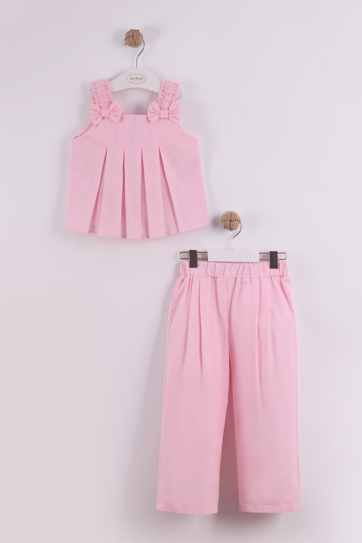 PİLELİ LASTİKLİ TAKIM - Pembe