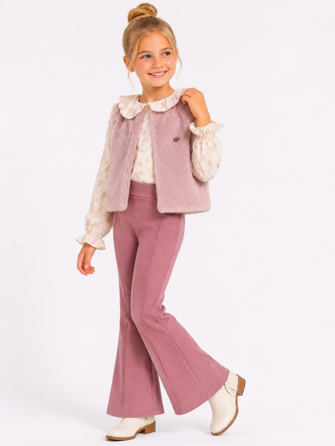 SÜET PANTALON ÜÇLÜ TK - Vişne